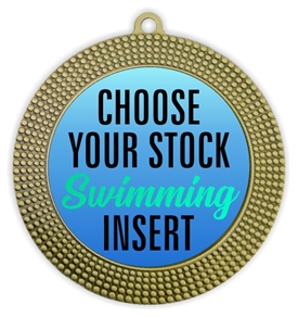 Swimming Full Color Insert Medal