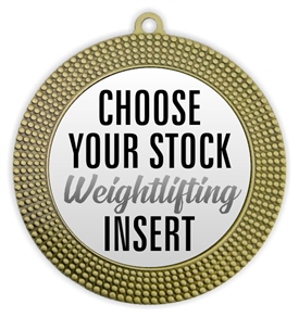 Weight Lifting Full Color Insert Medal