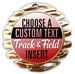 Track and Field Full Color Custom Text Insert Medal