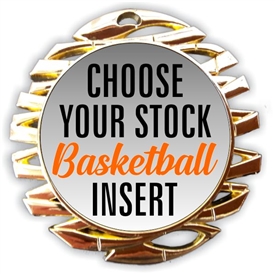 Basketball Full Color Insert Medal