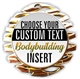 Male Body Building Full Color Custom Text Insert Medal