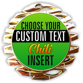 Chili Cook-off Full Color Custom Text Insert Medal