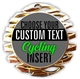Cycling Full Color Custom Text Insert Medal