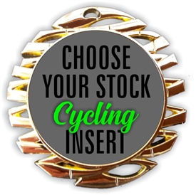 Cycling Full Color Insert Medal