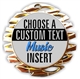 Music Full Color Custom Text Insert Medal