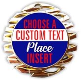 Place Full Color Custom Text Insert Medal