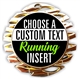 Running Full Color Custom Text Insert Medal