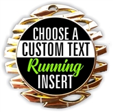 Running Full Color Custom Text Insert Medal