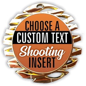 Shooting Full Color Custom Text Insert Medal