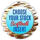 Softball Full Color Insert Medal