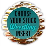 Wrestling Full Color Insert Medal