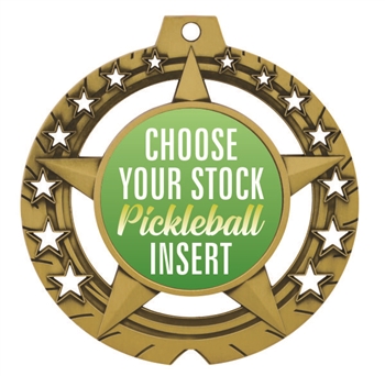 Pickleball Full Color Insert Medal