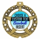 Baseball Full Color Custom Text Insert Medal