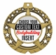 Female Body Building Full Color Custom Text Insert Medal