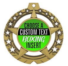 Boxing Full Color Custom Text Insert Medal