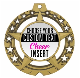 Cheer Full Color Custom Text Insert Medal