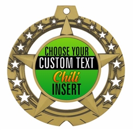 Chili Cook-off Full Color Custom Text Insert Medal