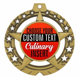 Culinary Full Color Custom Text Insert Medal