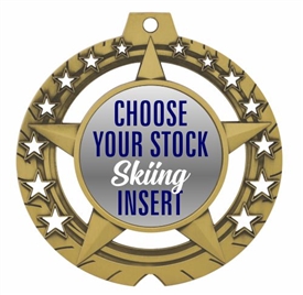 Skiing Full Color Insert Medal