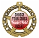 Track and Field Full Color Insert Medal