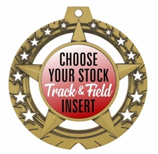 Track and Field Full Color Insert Medal