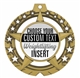 Weight Lifting Full Color Custom Text Insert Medal