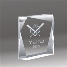 Jewel Bevel baseball acrylic award