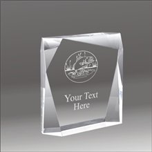 Jewel Bevel fishing acrylic award