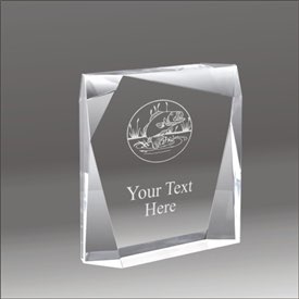Jewel Bevel fishing acrylic award