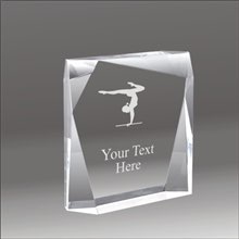 Jewel Bevel gymnastics acrylic award