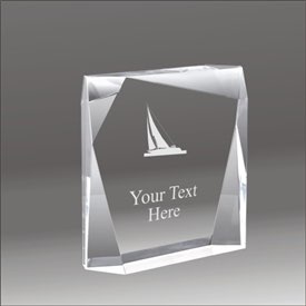 Jewel Bevel sailing acrylic award
