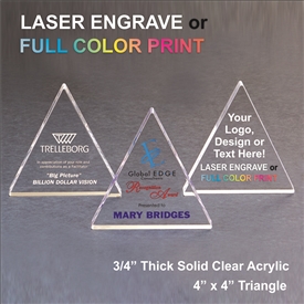Acrylic Triangle Award | Acrylic Apple Paperweight