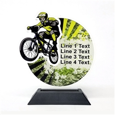 Acrylic BMX Award | Full Color Motocross Acrylic