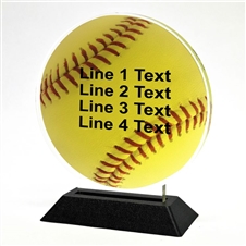 Acrylic Softball Award | Full Color Softball Acrylic
