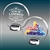 Clear Circle Acrylic Award with Chrome Metal Base â€“ Custom Engraved or Printed Trophy