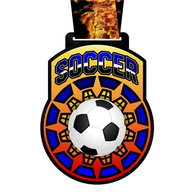 12 Pack Medal for Awards Soccer Games Party Favors Prizes for Children Adults Soccer Medals for Kids Olympic Style Gold Metal Medals with Ribbons for Soccer Team Gifts 2 Inches 