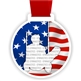 Acrylic Male Gymnastics Medal showing male gymnast on rings.