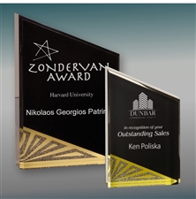 Peak Black Diamond Acrylic Award with Custom Laser Engraving
