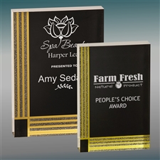 Rectangle Black Diamond Acrylic Award with Custom Laser Engraving