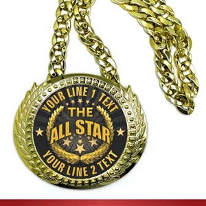 All Star Monster Sized Medal | Gigantic Bling All Star Medal