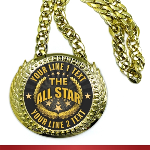 All Star Monster Sized Medal | Gigantic Bling All Star Medal