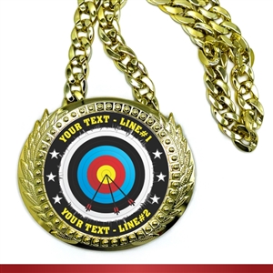 Archery Monster Sized Medal | Gigantic Bling Archery Target Medal
