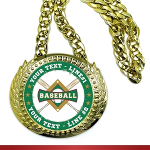 Baseball Monster Sized Medal | Gigantic Bling Baseball Medal