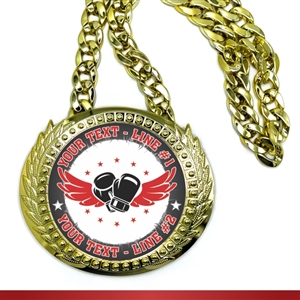 Boxing Glove Monster Sized Medal | Gigantic Bling Boxing Medal