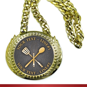 Cooking Monster Sized Medal | Gigantic Bling Culinary Medal