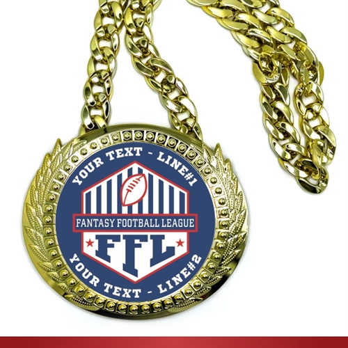 Fantasy Football Monster Sized Bling Medal