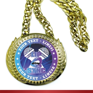 Lip Sync Monster Sized Medal |Huge Bling Lip Sync  Medal