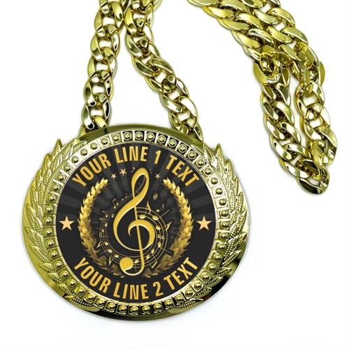 Music Monster Sized Medal | Gigantic Bling Music Medal
