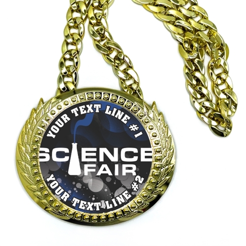 Science Fair Monster Sized Medal | Gigantic Science Medal