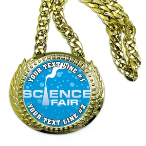 Huge Science Fair Monster Sized Medal